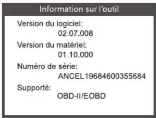 ANCEL AD530 - Configuration de l'outil - 4