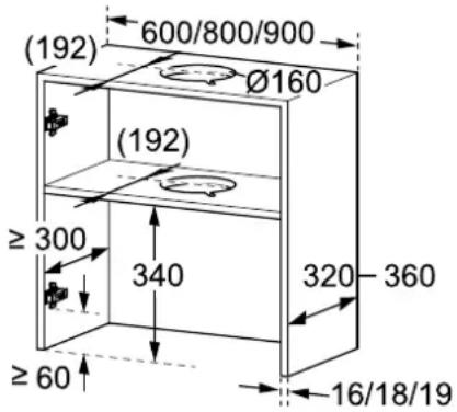 BOSCH DBB95CC60 - Préparer le meuble - 1