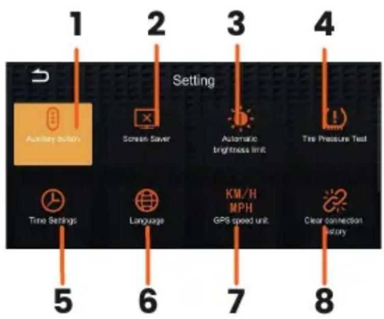 Interphone SYNC55 - Settings screen - 1