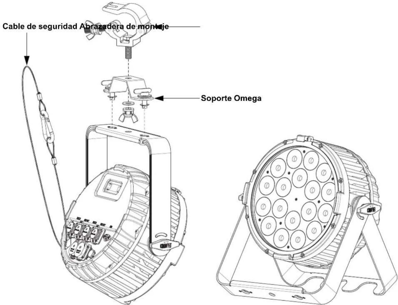 Chauvet COLORdash Par-H18XIP - Diagrama de Montaje del Producto - 1