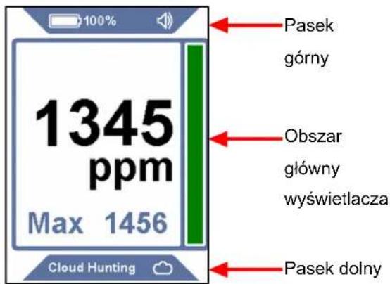 INFICON AST300PPM - Układ ekranu i symbole - 1