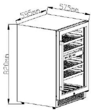 Le Cellier LC53BUF - Built-in installation drawings - 2