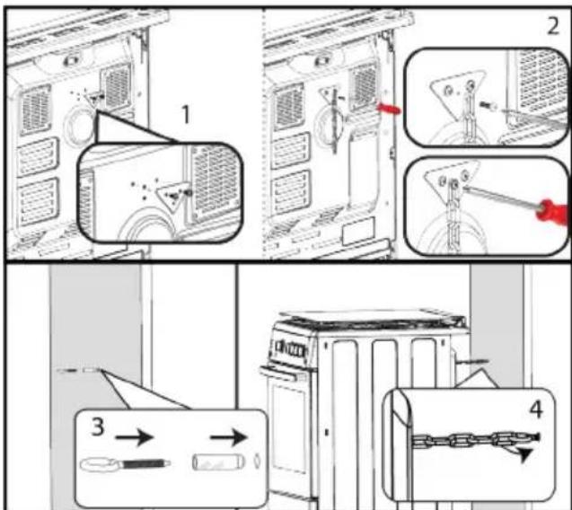 BEKO FBE67301XCS - Si votre produit a 1 chaînes de sécurité; - 1