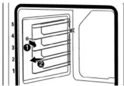 BEKO FBE67301XCS - To remove the side wire shelves: - 1