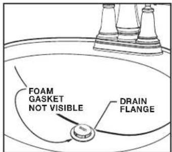 American Standard Delancey 7052207 - FLANGE GASKET AND POP-UP KNOB CHECK OPERATION OF POP-UP - 1