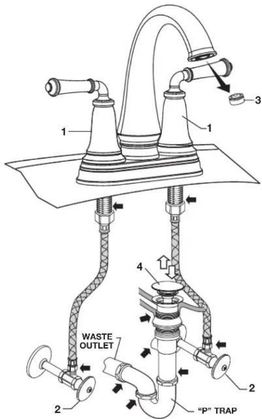 American Standard Delancey 7052207 - CHECK DRAIN CONNECTIONS - 1