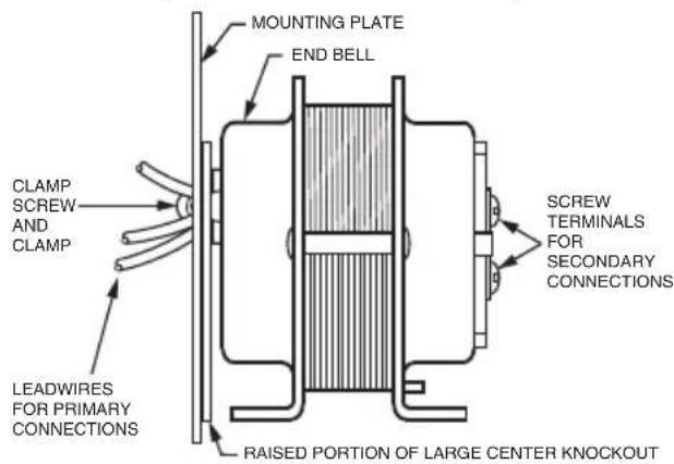 HONEYWELL AT72D - Clamp Mounting Using Junction Box Knockout - 1