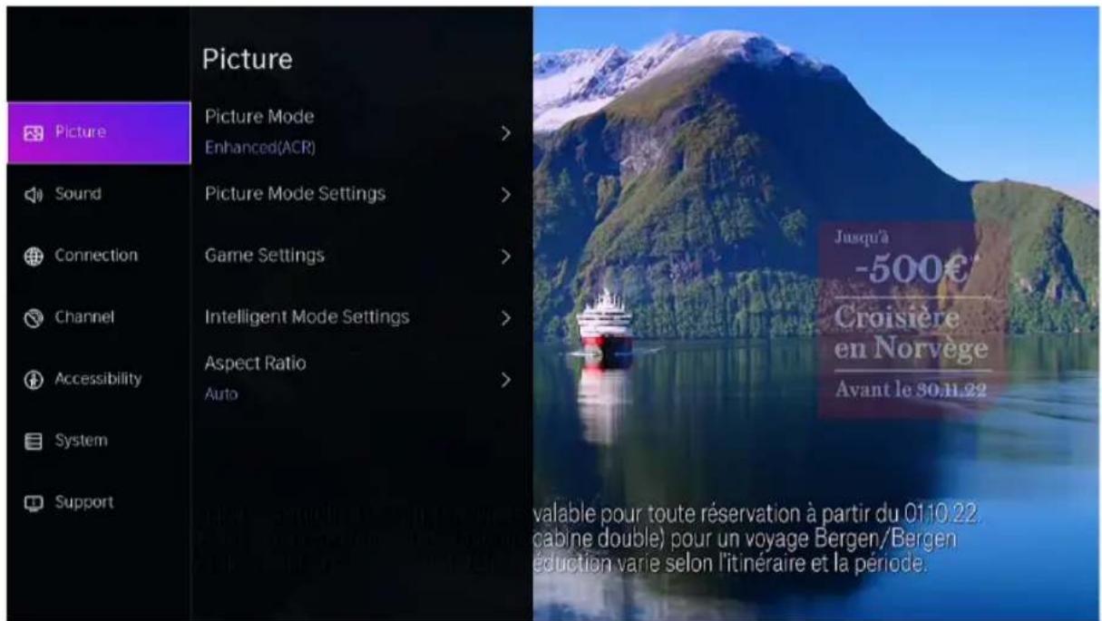 EDENWOOD ED75EA04UHD-RE - Ajuster la qualité de l'image - 1