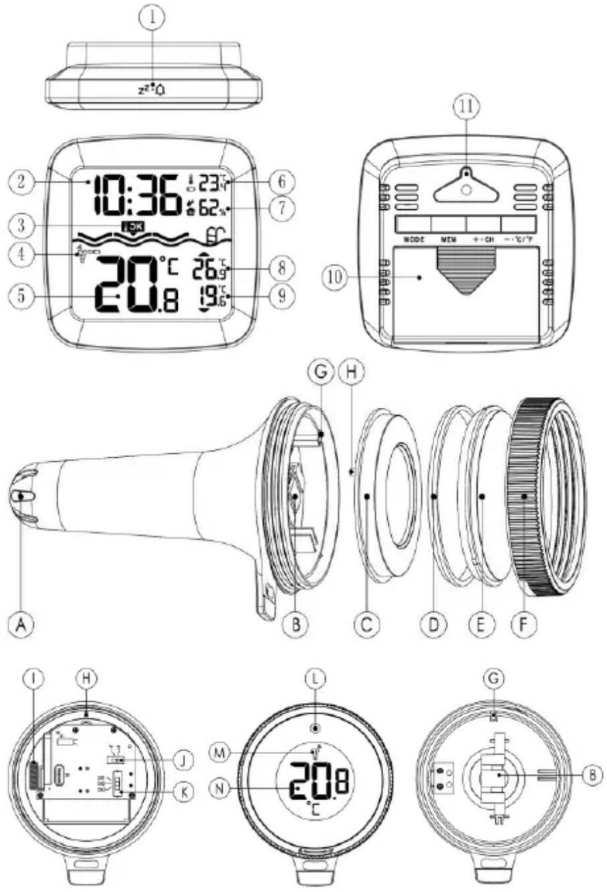 Techno Line WS 9059 - WS 9059 – Bedienungsanleitung - 1