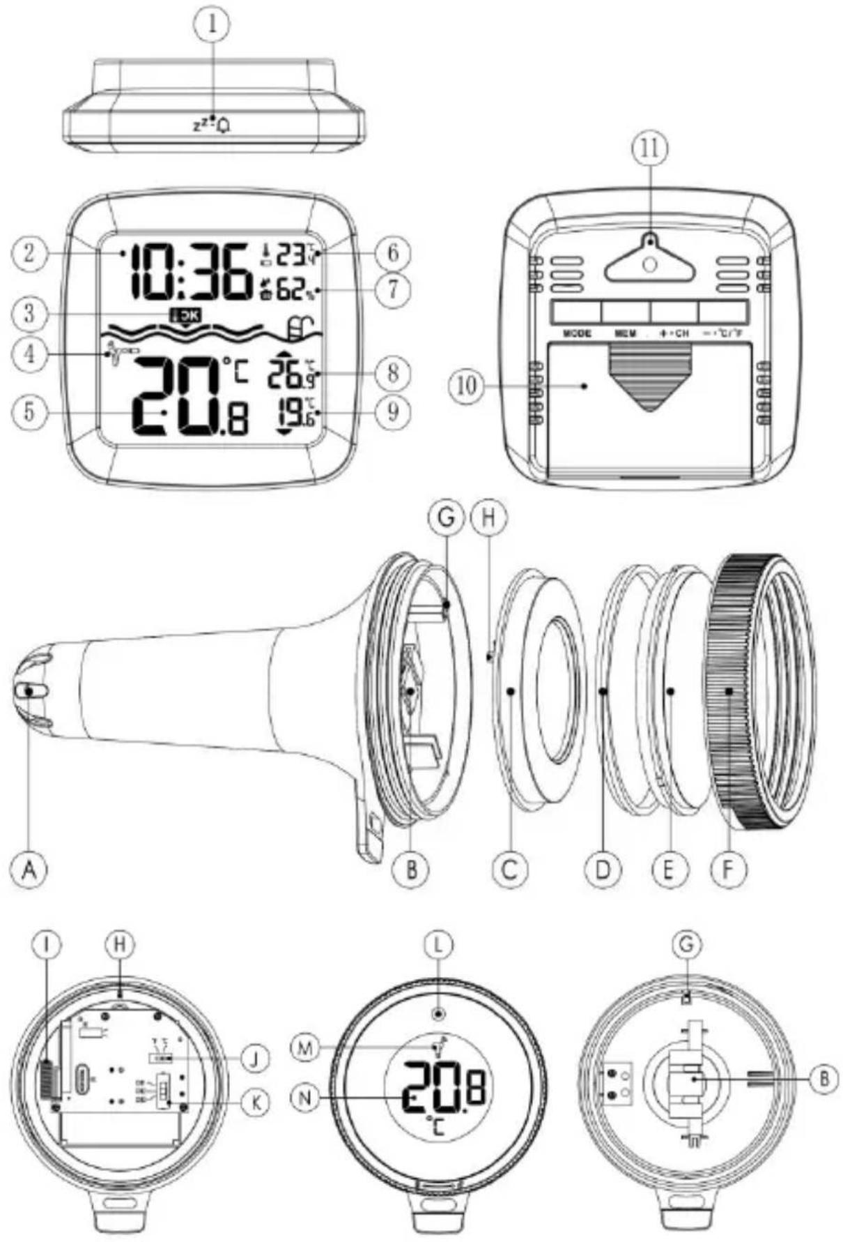 Techno Line WS 9059 - WS 9059 – Manuel d'utilisation - 1