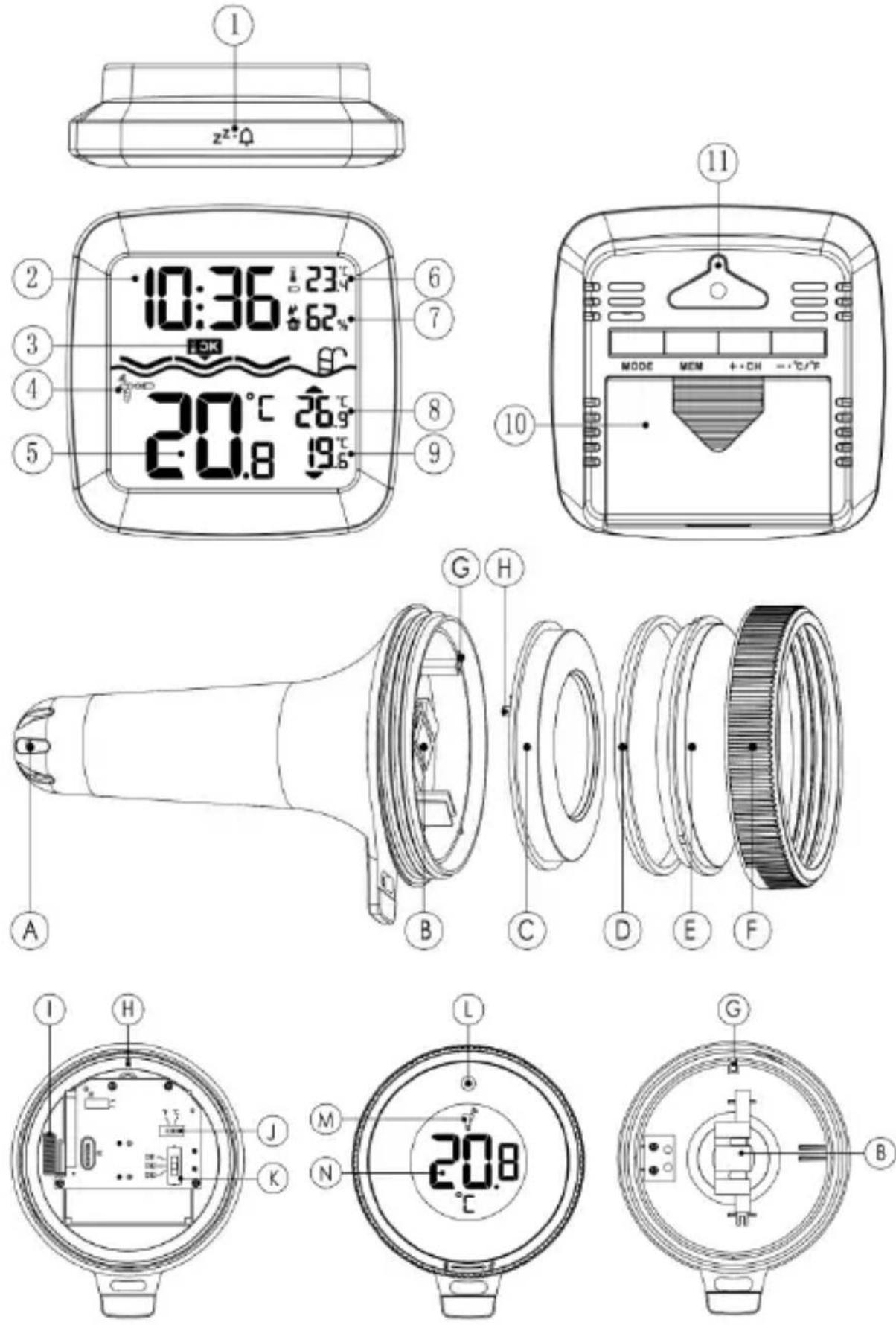 Techno Line WS 9059 - WS 9059 – Gebruiksaanwijzing - 1
