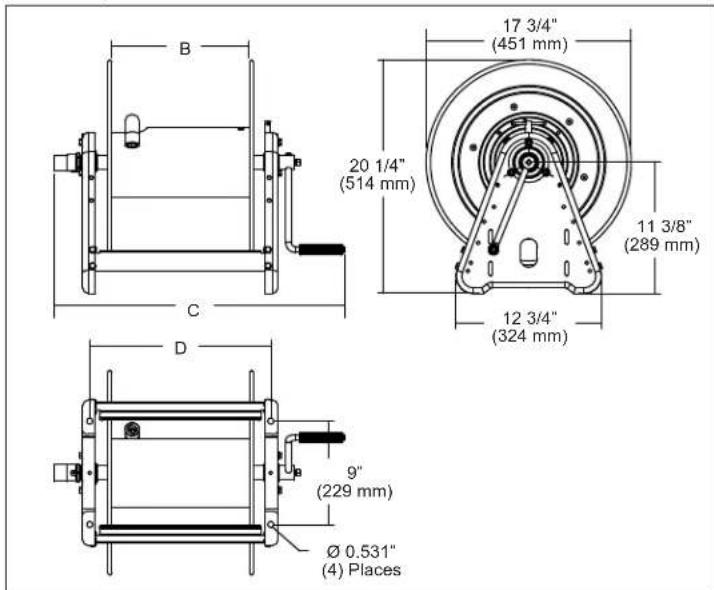 Reelcraft CA30118 L - Série 30000 Manuels Enrouleurs - 1