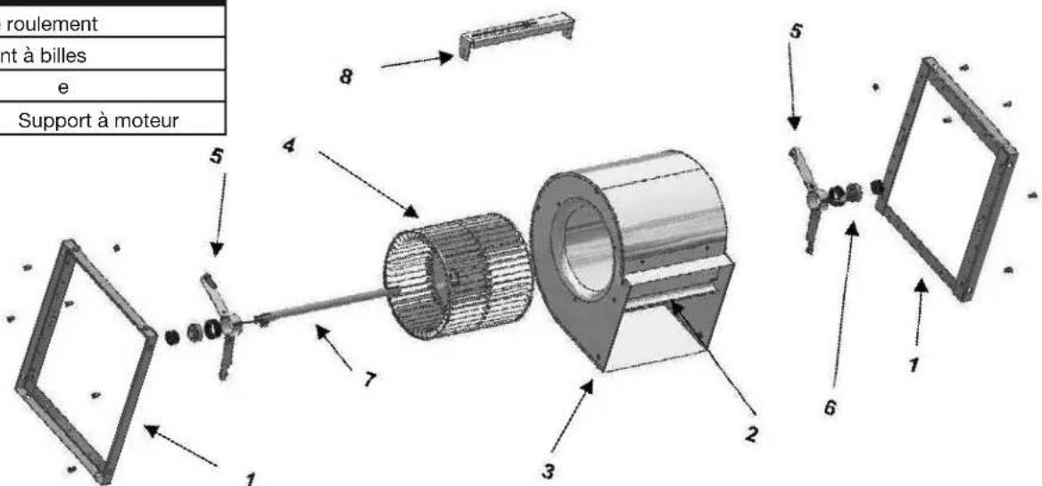 Canarm 927 - FIGURE 8: VUE ÉCLATÉE POUR SÈRIES 800 - 1