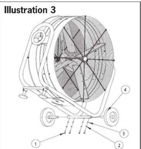 Canarm HVR36 - Assemblage avec roue : (voir illustration 3) - 3