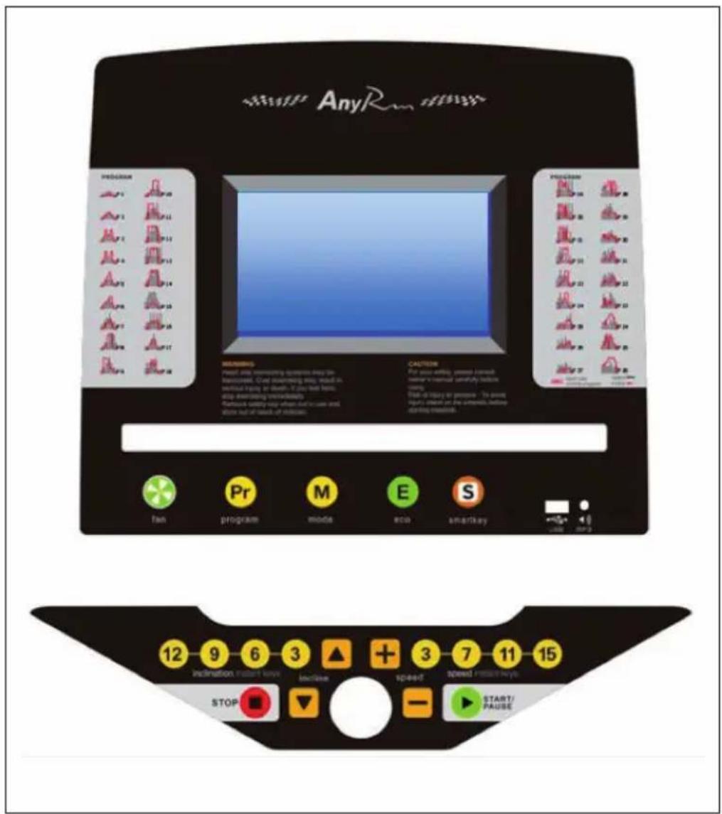 Capital Sports Infinity Pro 4.0 - PANNELLO DI CONTROLLO E TASTI FUNZIONE - 1