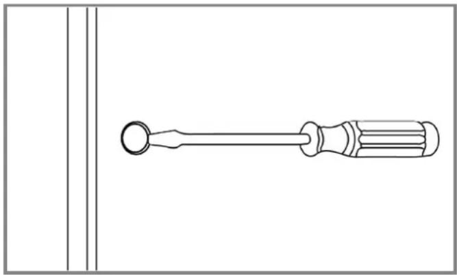 Veripart VPVR185NFCW - Install the handle - 1
