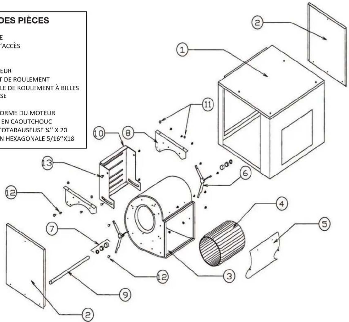 Canarm IDB15 - LISTE DES PIÈCES - 1