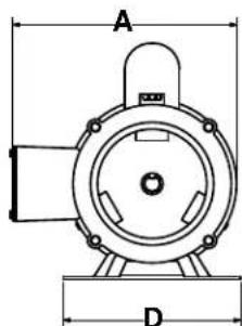 Canarm ALX090-UD - CONSIGNES DES DIMENSIONS DES MOTEURS - 2