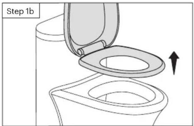 Brondell SSE-25 - Existing toilet seat removal - 1