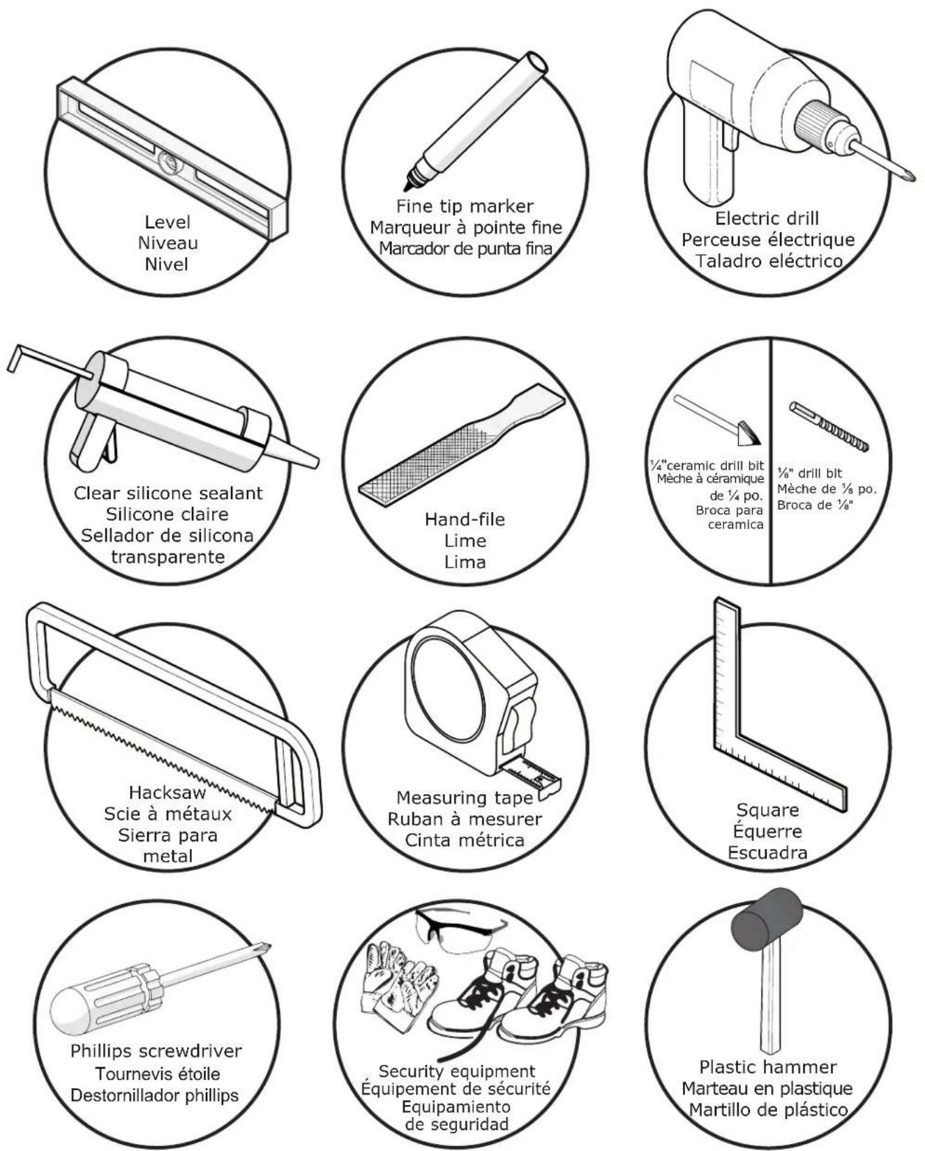 Maax 135332 - TOOLS | OUTILS | HERRAMIENTAS REQUIRED | REQUIS | NECESARIAS - 1