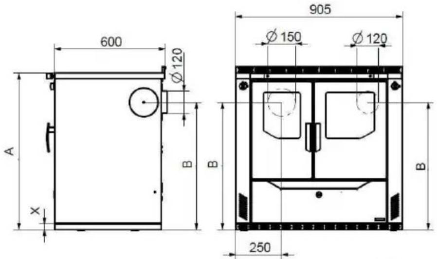 Wamsler W2-90 - Dimensions W2-90 - 1