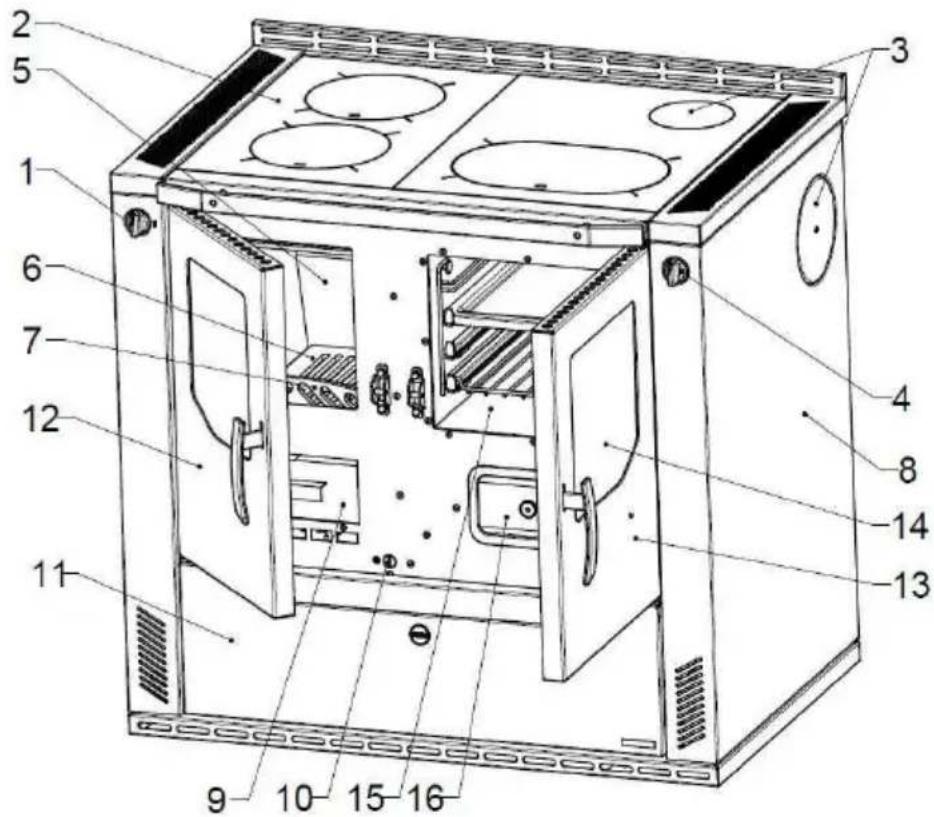 Wamsler W2-90 - Struttura stufa - 1