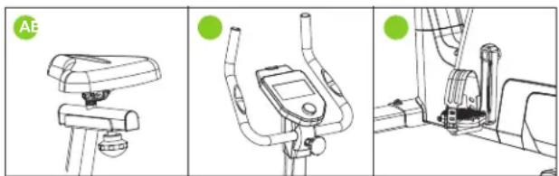 VirtuFit HTR200i - Pour régler les courroies de pied, suivez les étapes ci-dessous : - 1