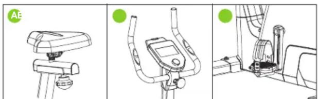 VirtuFit HTR200i - Per regolare le cinghie per i piedi, attenersi alla seguente procedura: - 1
