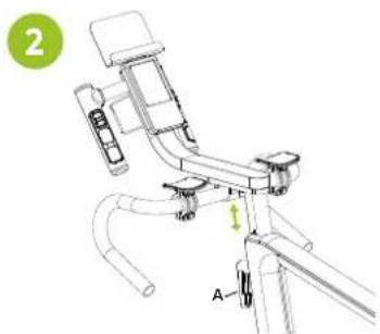 VirtuFit Etappe 2.0i - Suivez les étapes ci-dessous pour régler le guidon : - 1