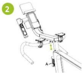 VirtuFit Etappe 2.0i - Gehen Sie wie folgt vor, um den Lenker einzustellen (FIG. 2): - 1