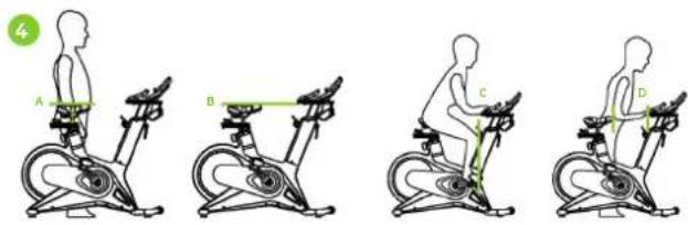 VirtuFit Etappe 2.0i - Follow the steps below to adjust the seat height (FIG. 4): - 1