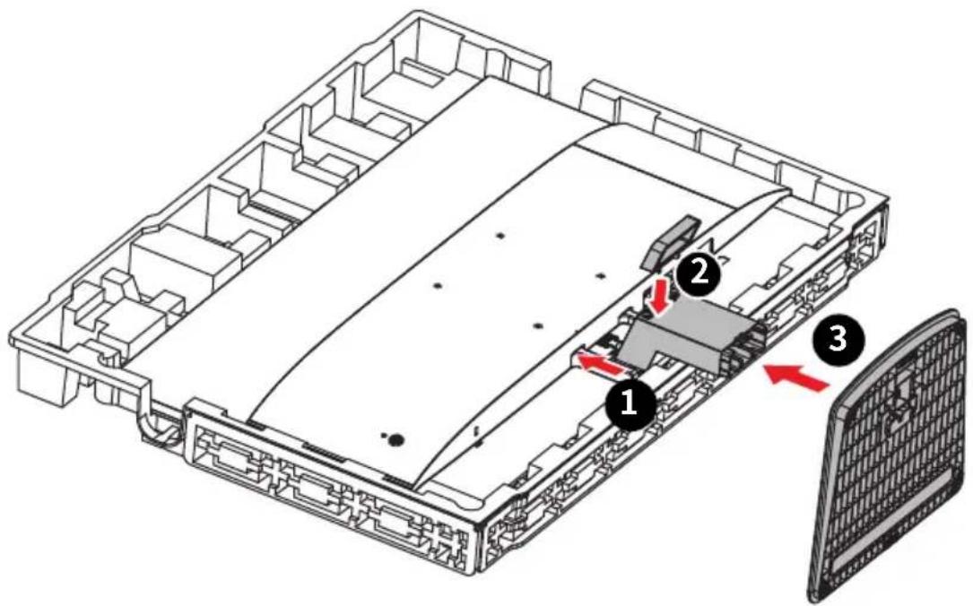 MSI PRO MP241W E14V - Installation du pied de support - 1