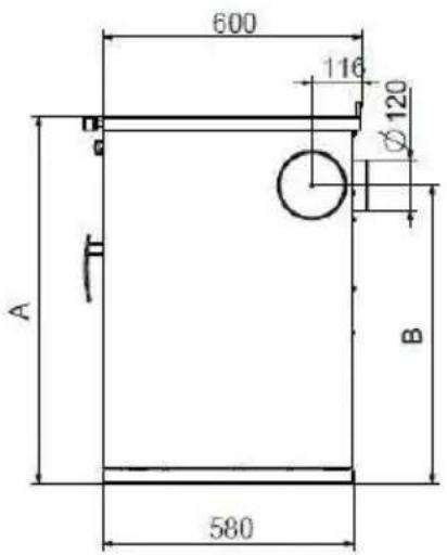 Wamsler W2-50 - Dessins côtés W2-50 - 1