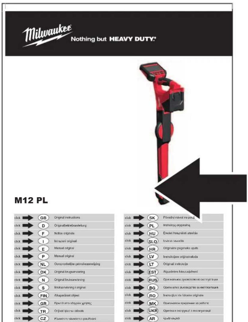 MILWAUKEE M12 PL-0C - UPOZORNENIE: - 4
