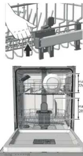 IKEA LAGAN 306.273.64 - Adjusting the height of the upper rack - 2