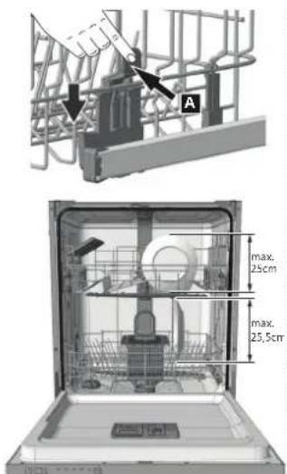 IKEA LAGAN 306.273.64 - Adjusting the height of the upper rack - 1