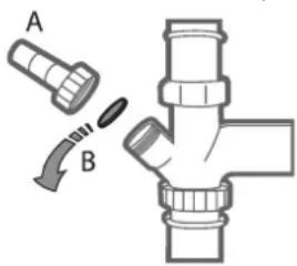 IKEA LAGAN 306.273.64 - Vandens isleidimo zarnos prijungimas - 1