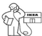 IKEA LAGAN 306.273.64 - Način kontakta u slučaju potrebnog servisiranja - 1