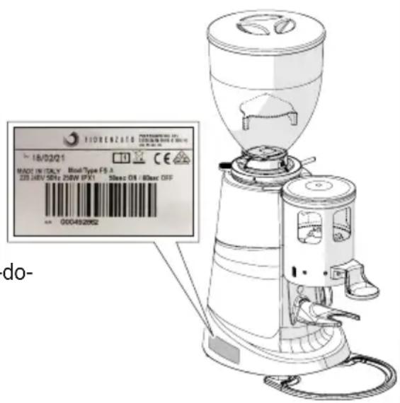 Fiorenzato F71 DK - Identificacao do aparelho - 1