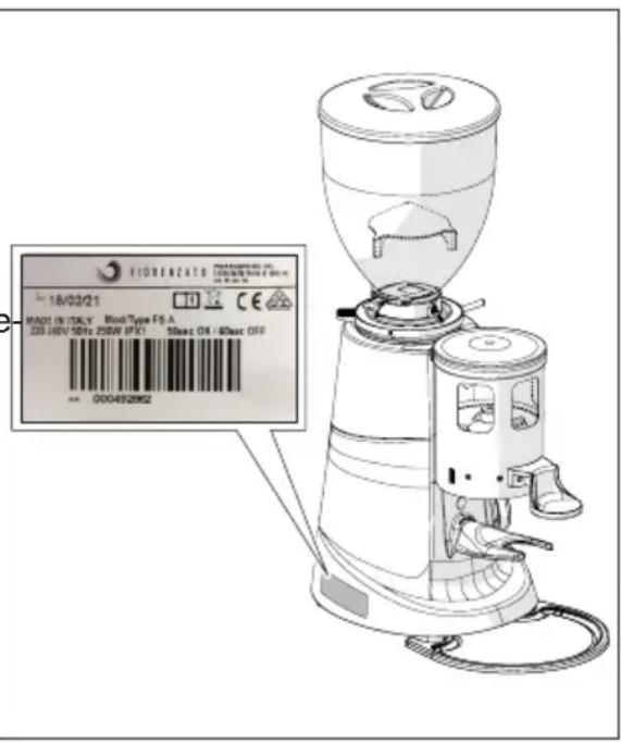 Fiorenzato F71 DK - Appliance identification - 1