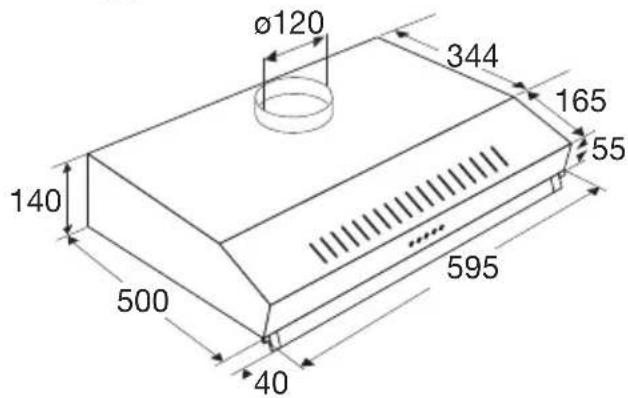 ETNA AO960ZT - Built-in dimensions - 1