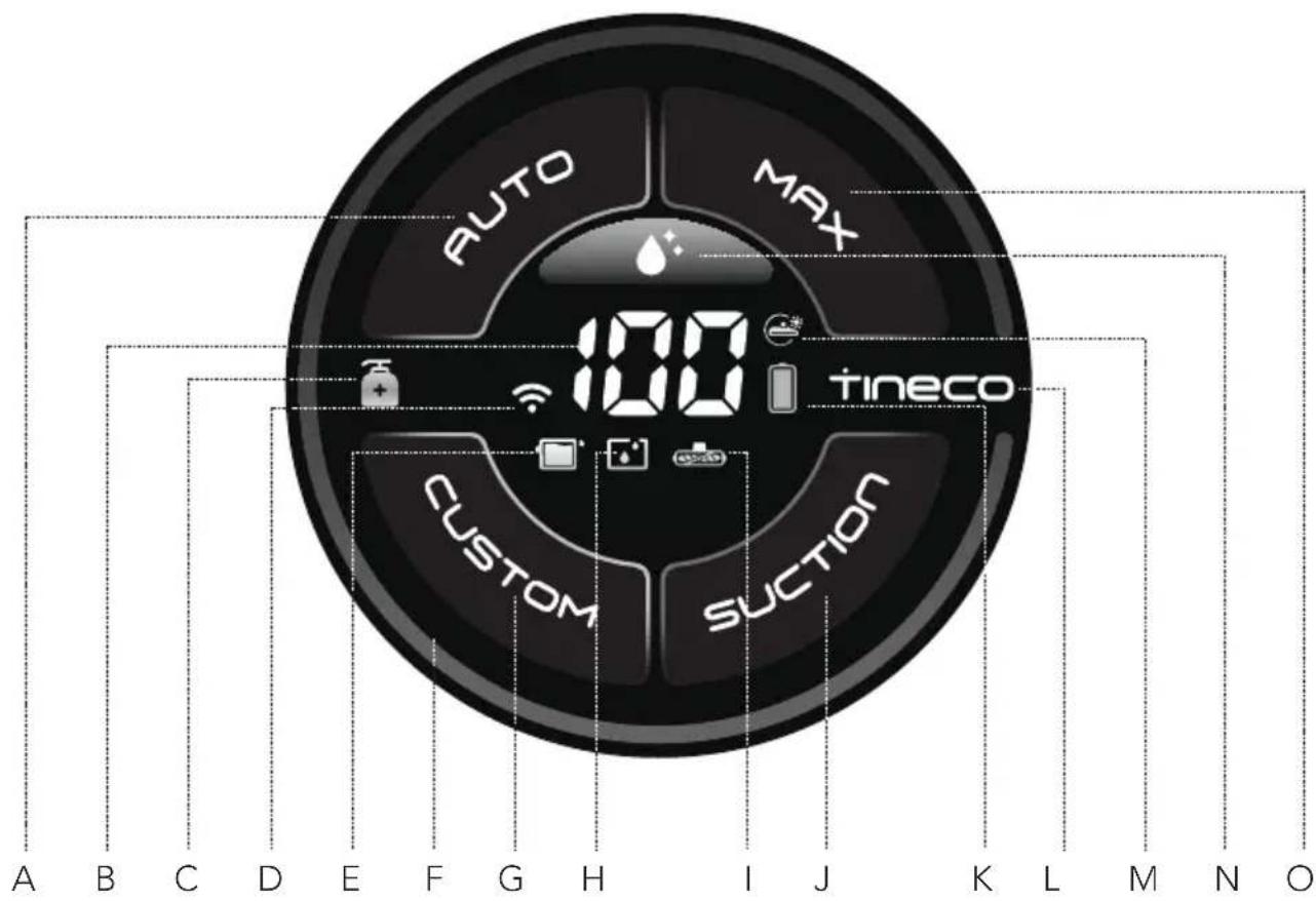 TINECO Floor One S7 Flashdry - Pantalla digital - 1