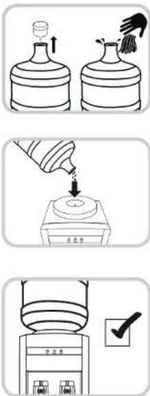 HONEYWELL HWBAP1052B2 - Pasos para reemplazar botellones de agua - 1