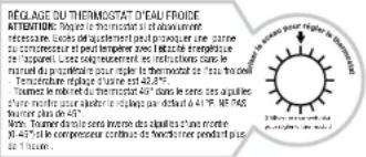 HONEYWELL HWBAP1052B2 - RÉGLAGE DU THERMOSTAT D'EAU FROIDE - 1