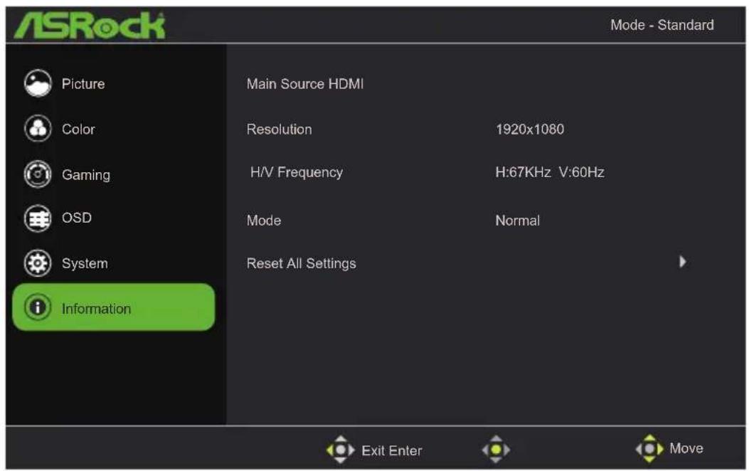 ASROCK CL27FFB - Fonction : Informations - 1