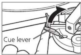 TECHNICS SL-50C - Lift the cue lever and move the tone arm over the record. - 1