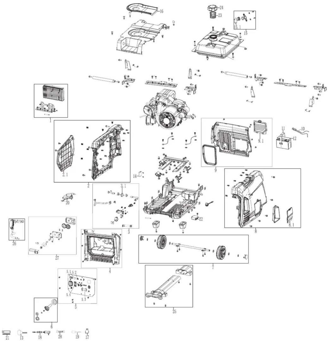 Cummins Onan P4500iDF - EXPLODED VIEW A (ENGINE) - 2