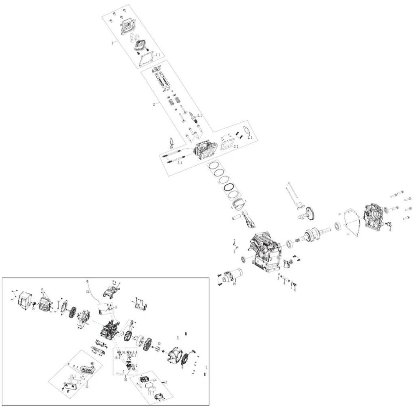 Cummins Onan P4500iDF - EXPLODED VIEW A (ENGINE) - 1