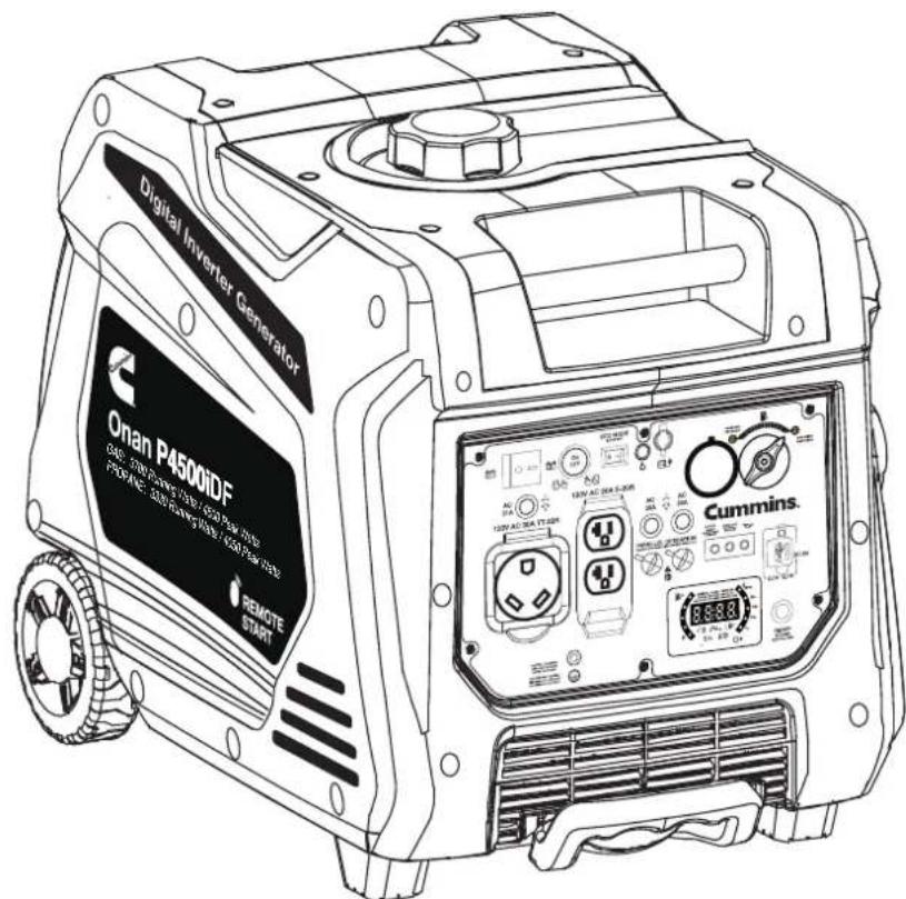 Cummins Onan P4500iDF - Operator Manual Onan P4500iDF Inverter - 1