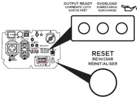 Cummins Onan P4500iDF - SOBRECARGA RESTABLECER - 1